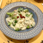Aiba - 青菜とズワイ蟹卵白煮