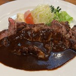 グリルにんじん - ステーキ定食のステーキ