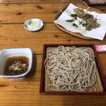 江洲の花 - ざる蕎麦　並　1,000円　天ぷら付き
