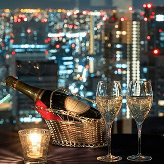 お誕生日や記念日に絶景の夜景と共に上質な時間を