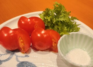 Ginza Hakobune - ルビートマト天然塩添え