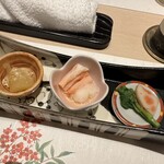 北新地 鮨 天ぷら いわい - 前菜（お通し）