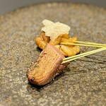 プレゼンテ スギ - 小綬鶏と子鴨の串