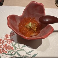 北新地 鮨 天ぷら いわい - ミニウニいくら丼