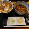 Sarashina Kazokutei - カレー南蛮、食べかけではないですよ！出てきた時からこの量＠1,530円！