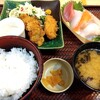 Tsukiji Shokudou Genchan - カキフライとお刺身定食