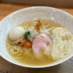 小麦そば 池 - 特製塩そば 手揉み麺☆