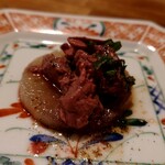 ウエストパパ - 鶏レバーの低温調理・大根煮込み添え