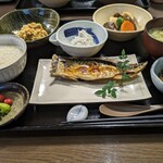 神代の湯 - 朝食。干物は日替わり。