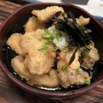 牡蠣ひよっこ商店 - 牡蠣天ぷら根菜揚げだし。