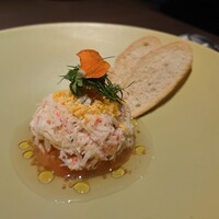 JAM17 DINING - ズワイ蟹とアボカドのタルタル　ホワイトバルサミコソース