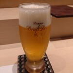 大宮 鮨 貴山 - 生ビール。