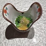 京橋 天冨良と鮨 いしい - 箸休め　菜の花　からし酢味噌