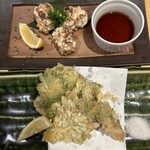 Sushi Fujino - 白子焼きとイワシ梅ジソ天