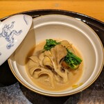 割烹 渡邊 - 聖護院大根、舞茸、せり