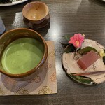 道盅庵 - 抹茶　柿羊羹