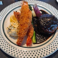 上野洋食遠山 - 大エピフライとデミグラスソースハンバーグ（3500円）