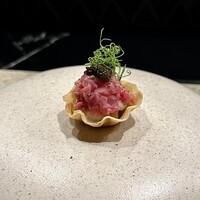 HIKARI - 和牛のタルタル-聖護院かぶのジュレとキャビアのせ-