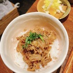 Omen Nippon - 牛しぐれご飯&白菜の浅漬け