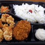 豊のからあげ - コロッケミックス弁当（380円）