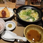 Yayoi Ken - 鶏水だき定食 アジフライ付き