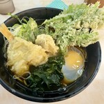 Hakone Soba - 「のどぐろ・ほたて・春菊天そば」（650円）+「生たまご」(90円)