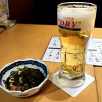 日本海庄や - 生ビールとお通し