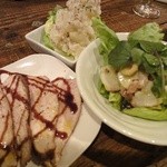マトバルジャンゴ - スモークチキン・アンチョビポテト・たことオリーブのわさび和え