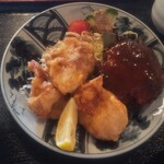 しる万 - 唐揚げハンバーグ定食