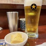 Kishimen Amano - 生ビール　突き出し　だし巻き卵