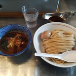 Tsukemen Jindagi - つけ麺(カレールー付き)大 950円、味玉 120円 ♪