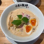 小麦の麺神 - 濃厚鶏白湯そば＋味玉 1,050円