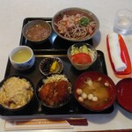 いなだや - 料理写真:めおとかつ丼＆おろしそば