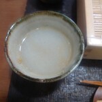 きむら - 蕎麦湯　　湯呑みが新しく出てきます。