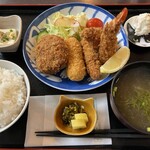 猫丸食堂 - 料理写真:★ミックスフライ定食　¥1,350（税込）