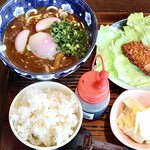 ながいきうどん - 料理写真:カレーうどん小＋定食