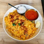ANDHRA DHABA - 料理写真:チキンビリヤニセット