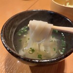 千亀 - 鶏ガラスープのみで、すごくあっさりしている。めちゃめちゃ沁みる(*´Д｀)うまままま
