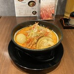 Miso Kouji - 辛味噌赤ラーメン＋味玉＋焼きメンマ