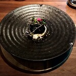 T.N - 鱈の白子のフリット　イカ墨