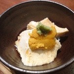 かくれんぼ - 豆腐のうにのせ