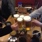 もつ鍋 チャンピオン - 生ビールで乾杯！