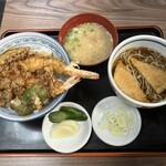 大むら - 天丼セット＝1,000円
