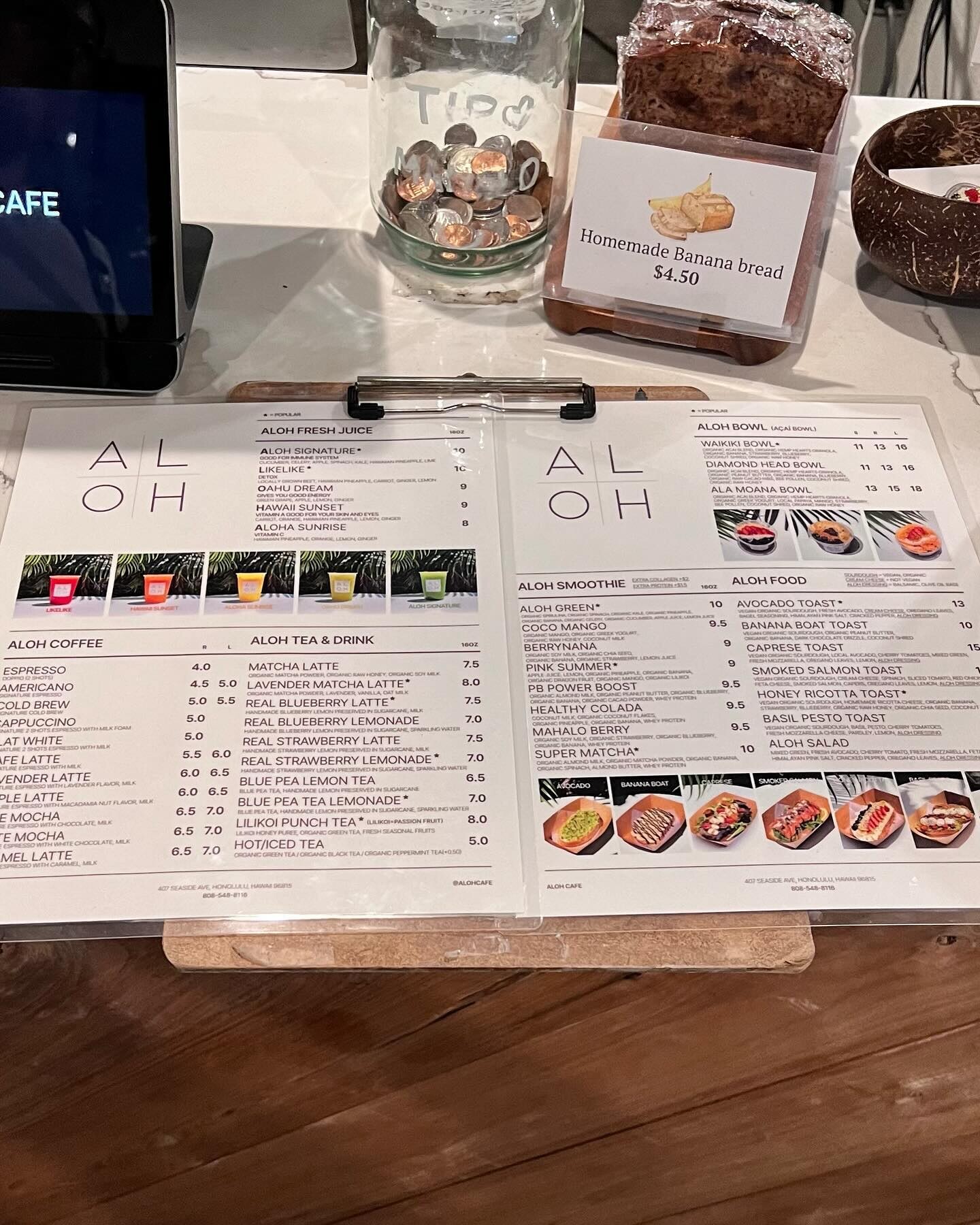 メニュー写真 : ALOH Health Bar & Cafe - ワイキキ/カフェ | 食べログ