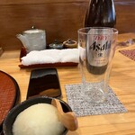 Tempura Fuku Nishi Zen To Takumi - ※　生ビールの量をお聞きすると260mlと、すぐ返答。さすが。足りないのがわかっていたので、中瓶を選択。