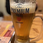 和牛もつ鍋と炙り和牛寿司 完全個室居酒屋 八重洲屋 - 飲みかけビール(^_^;)