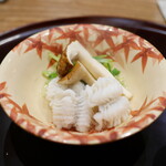 日本料理 とくを - 「煮物」三重県答志島桃取の鱧と松茸 2018年11月