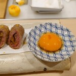 天ぷら 辻 - 俺のInstagramに、出汁卵黄作成動画上げてます