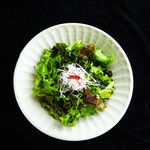 Choregi salad with white truffle oil