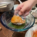 湯宿 だいいち - イクラがダメな三男坊には肉寿司！